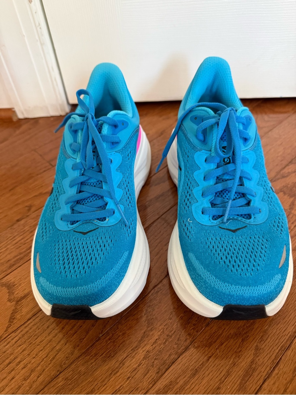 Hoka Women's Bondi 9 Turquoise Blue Athletic Running Shoes